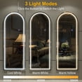 thumbnail image 3 of Full Length Mirror with Lights,Floor Mirror, Standing Lighted Mirror, Full Body Mirror with Aluminum Frame3 Color 60"X 20", 3 of 9