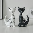 thumbnail image 4 of B Pair Of Wooden Cat Figurines For Shelf Or Table Display Handcrafted Animal Decor To Accent Living Spaces And Desktops, 4 of 7