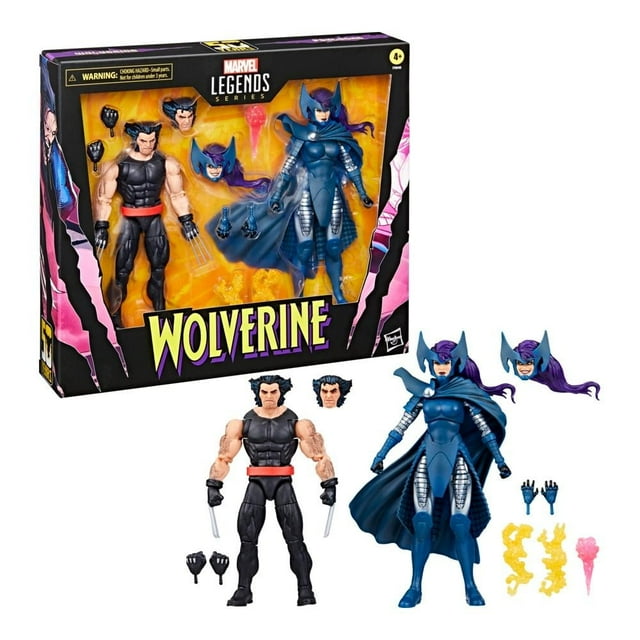 Figura de Acción Hasbro Marvel Wolverine y Psylocke Legends 6 Pulgadas