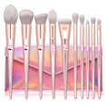 thumbnail image 2 of Makeup Brushes Premium Synthetic Foundation Powder Concealers Eye Shadows Makeup 10 Pcs Brush Set, Rose Gold, 2 of 6