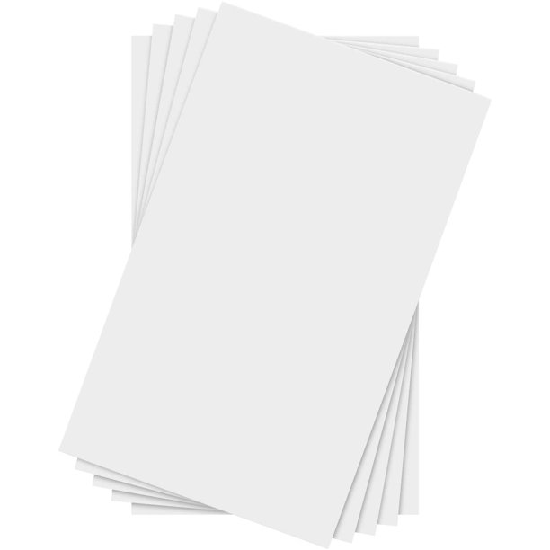 White Chipboard Cardboard Medium Weight Chipboard Sheets 25 Per