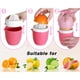 thumbnail image 5 of Exprimidor manual, diseño portátil de dos usos para exprimir sin esfuerzo, materiales seguros y saludables, exprimidor de frutas apto para lavavajillas, perfecto para cítricos, uvas, granadas y más, 5 of 5
