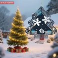 thumbnail image 4 of Stylish Metal Hanging Christmas Tree Wind Spinner - Festive Design with Snowflakes & Stars for Yard & Garden Decor, 4 of 6