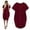 Wine, variant on OKBOP Short Sleeve Round-Neck Dress Womens Jumper Ladies Oversized Baggy Short Sleeve Pocket Pullover Mini Dress bridal Cocktail Dress Clearance Purple XXL