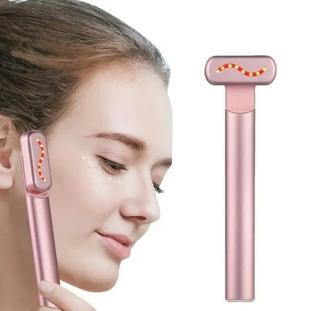 

SHZHYUESONGKJ Innovative Advanced 4-in-1 Red Light Therapy Skincare Wand with Microcurrent Technology - Comprehensive Care Anti-Aging Facial Device for Face Eye Neck - Effective Massage