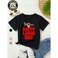 thumbnail image 1 of Kids' 100% Cotton Labor T-Shirt - Cute Cartoon Wrench Graphic Tee, Machine Washable Round Neck Top for Boys & Girls, Perfect for School, Playtime & Holiday Gifts, T Shirts, 1 of 6