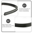 thumbnail image 4 of KONTONTY Shower Dam Black Silicone Rubber Water Blocking Bathroom Use 1Pcs, 4 of 8