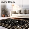 thumbnail image 2 of ODIKA 4'x6' Machine Washable Non-Slip Area Rug, Mystical Pentagram Christmas Tree Skirt with Celestial High Traffic Rug, Black, 631249, 2 of 7
