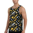 thumbnail image 2 of Gukieu Repair tools Print Men's Quick Dry Fitness Vest, Round Neck Sleeveless Fitness Bodybuilding Top-Medium, 2 of 7