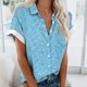 thumbnail image 3 of Mujeres Pantalones Cortos Impresos Blusas de Manga Corta Y Top Regular, Vestido de Moda de Verano Casual para Mujeres, 3 of 5