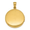thumbnail image 3 of Sterling Silver Gold-plated Polished Front/Brushed Back Celtic Trinity 20mm Round Locket, 3 of 5