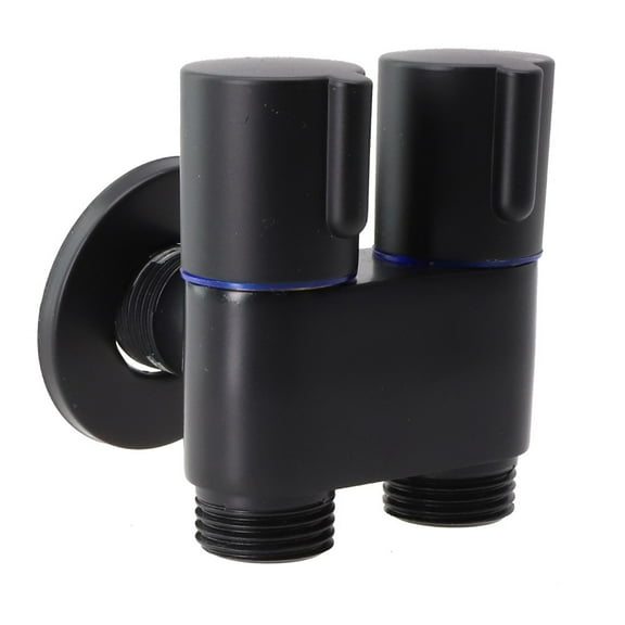 G1/2 1 In Two Out Double Control Washing Machine Faucet Toilet Triangle Valve Kitchen Sink Bathroom Basin Faucet Accessories