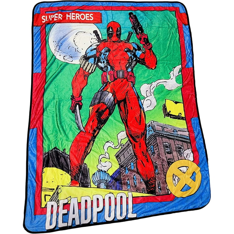 Marvel Deadpool Fleece Throw Blanket Measures 60 x 45 Inches