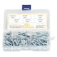 thumbnail image 2 of Tornillos autoperforantes BuyWeek Tornillos autoperforantes galvanizados azul 160 Piezas, 2 of 8