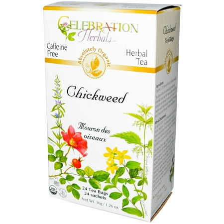 Celebration Herbals Chickweed Tisane organique, 24 Ct