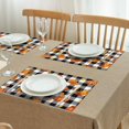 thumbnail image 3 of Fall Pumpkins and Leaves Buffalo Plaid Summer Placemats Table Placemats Set Of 4-Linen Kitchen Washable Placemats Table Mats 12"x18" Non-Slip Heat Resistant, 3 of 6