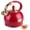 Red, variant on SUSLAS 2.64 qt Stainless Steel Whistling Tea Kettle for Stovetop, Black Vintage Tea Pot