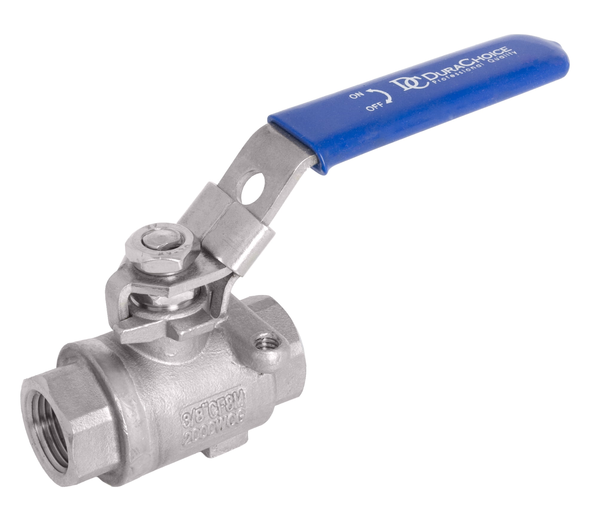 3/8" Stainless 316 / CF8M, Full Port ball valve, NACE, RPTFE, Seal