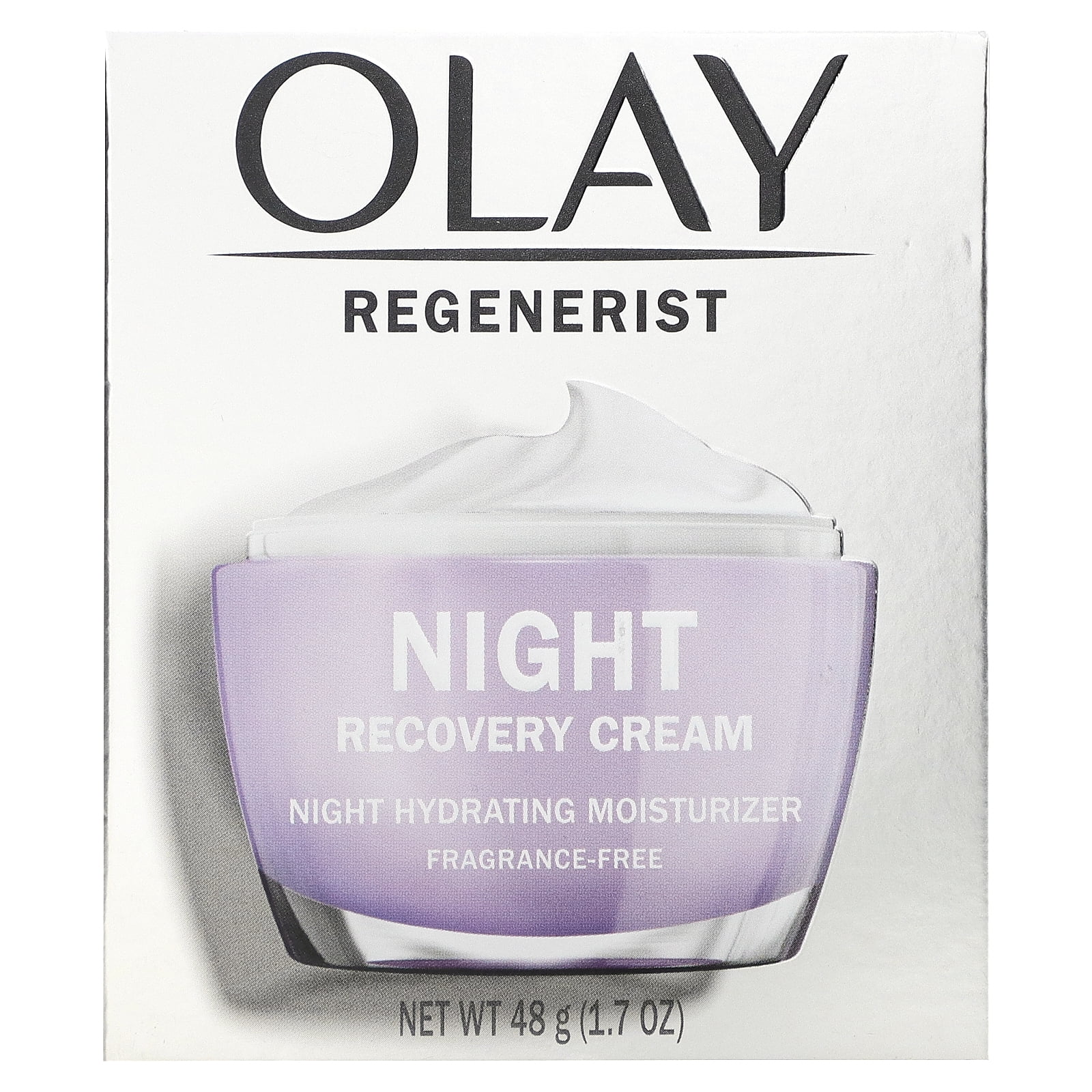 Olay, Regenerist, Night Recovery Cream, Fragrance-Free, 1.7 oz
