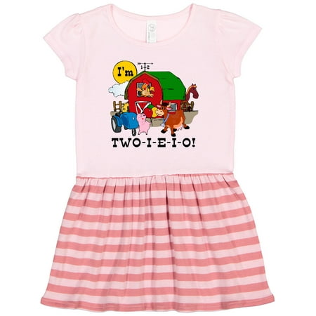 

Inktastic TWO-I-E-I-O Gift Toddler Girl Dress