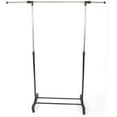 thumbnail image 5 of Clothes Garment Rack, Clothing Rolling Rack on Wheels and Bottom Shelves, Black & Silver, 5 of 5