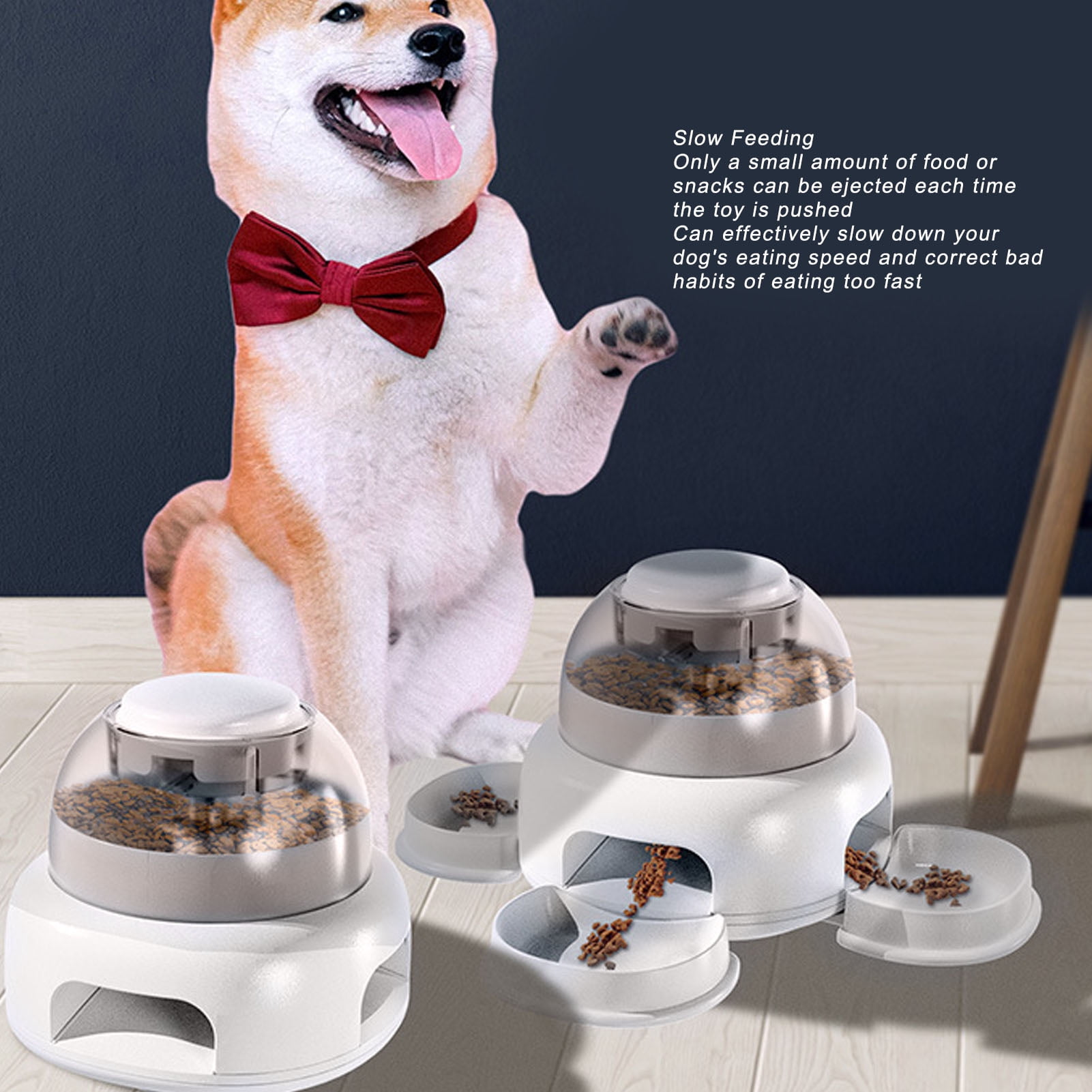 Rupoun Pet Treat Dispensing Toy, Interactive Boredom Relief Intelligence Training Cat and Dog Slow Feeder Puzzle Toy for Mental Stimulation, 8.27 inches / 21 cm