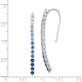 thumbnail image 4 of 14K White Gold Diamond And Sapphire Earrings (44 X 3) Made In India em4318-sa-025-wa, 4 of 5