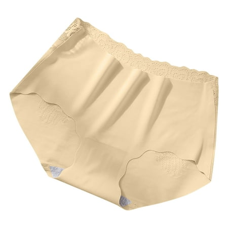Vblhal Women Seamless Panties Full Coverage Briefs Leakproof Underwear High Waist Cool Feel Brief Underwear Breathable Panty Soft Comfy Underpants