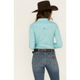 thumbnail image 4 of Rank 45 Women's 45&Reg; Print Long Sleeve Vented Western Performance Shirt Turquoise Medium  US, 4 of 4