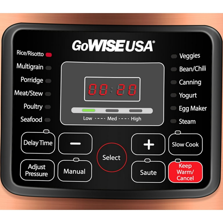 GoWISE USA 12.5 Qt. Electric Pressure Cooker with 12 Presets