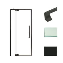 Transolid Ipd367610c-J 76" High X 36" Wide Pivot Semi Frameless Shower Door - Black