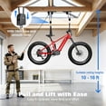 thumbnail image 5 of Housolution Bike Hoist,1 Pack Hoist Pulley System with 88Lbs, Fit 10-16Feet High Ceilings, Heavy-Duty Overhead Ceiling Storage System for Road, MTB, Fat Tire, Ebike Hanger, Ladders, Snowboard, 5 of 8