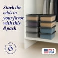 thumbnail image 2 of Homz 12 Qt Stackable Plastic Storage Containers w/Snaplock Lid (8 Pack), 2 of 12