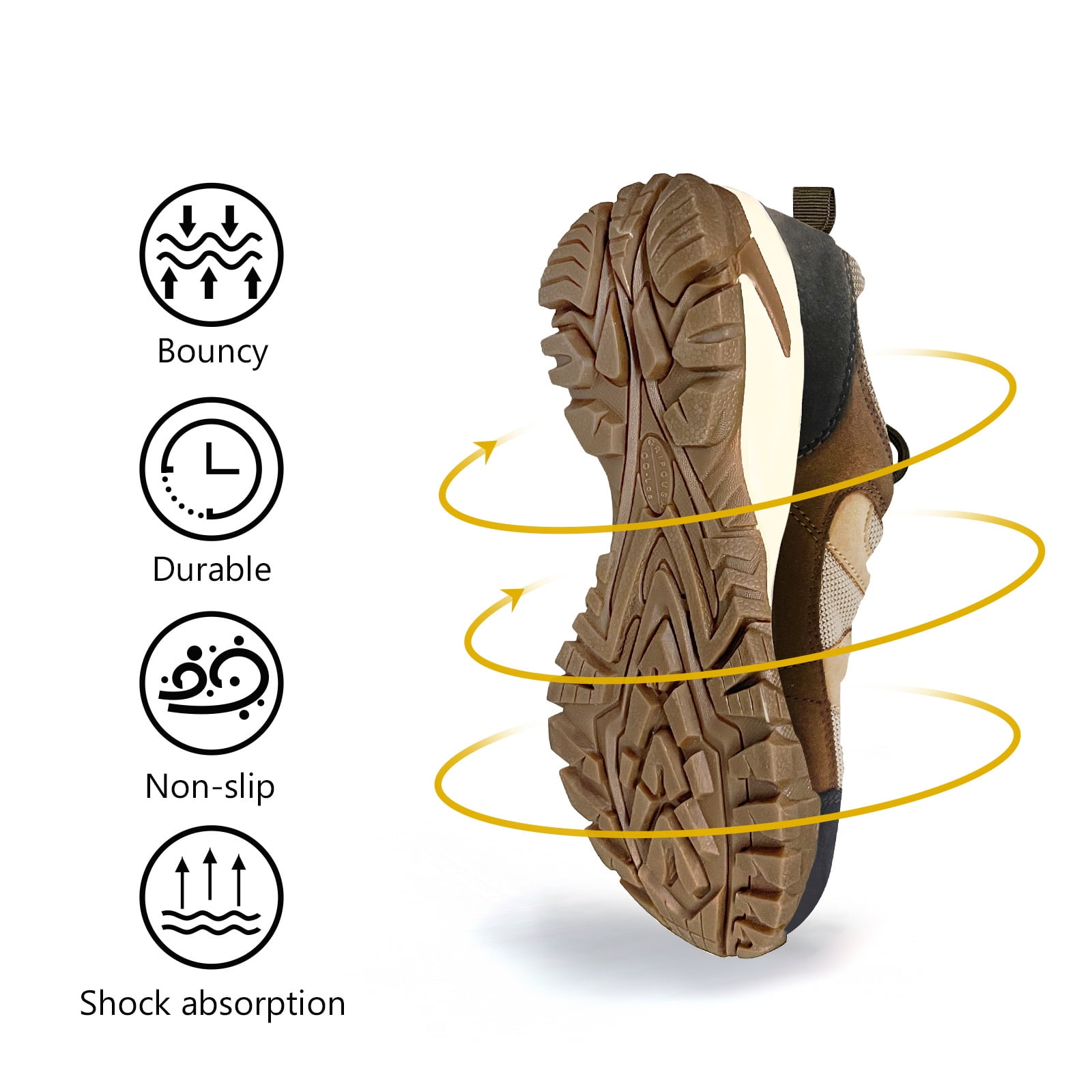 CC-Los Women Waterproof Hiking Shoes Outdoors Lightweight Breathable Walking Shoes for Climbing Cycling 5-10.5