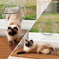 thumbnail image 2 of Dosaele Rond Shpe pour Porte de Chat Transparent pour Porte de Chat pour Porte en Verre 4 Méthodes de Verrouillage Facile à Installer Porte Trou pour Chiot, 2 of 15