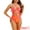 Rose Red, variant on DARING DIVA Halter Allover Print Criss Cross Color Block Swimsuit M Khaki