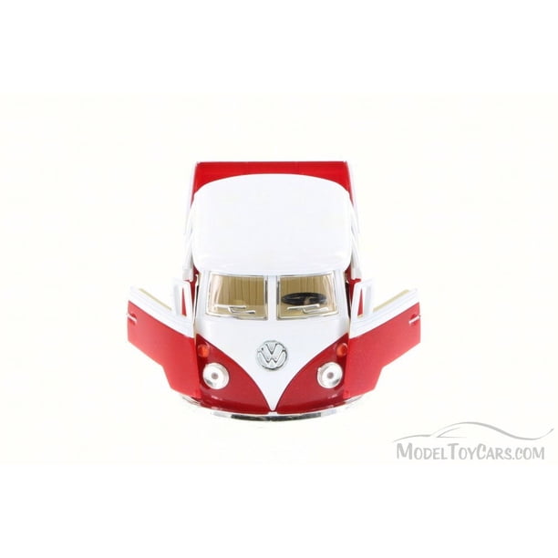 1963 Volkswagen Classical Bus Double Cab Pick Up, Red - Kinsmart