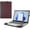 Wine red, variant on Laptop Cover for Dell Latitude 5450 5440 5430 5420 5410 Series 14 inch 2021～2024 Notebook PC .2-in-1 Detachable PU Leather Notebook Sleeve