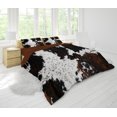 thumbnail image 2 of Brown Cow Divet Cover Set Twin, 3 Pieces Bed Cover Black White Cow Farmhouse Bedding Set for Kids Boys Girls, 2 of 3