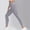 Gray, variant on Blmnix Gym Teacher Pants for Women Sports Slim Joggers White Womens Trouser Pants Jogger Long High Waist Pants