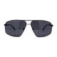 thumbnail image 3 of Xloop Mens Rectangular Racer Metal Rim Sport Sunglasses Gunmetal Black, 3 of 4