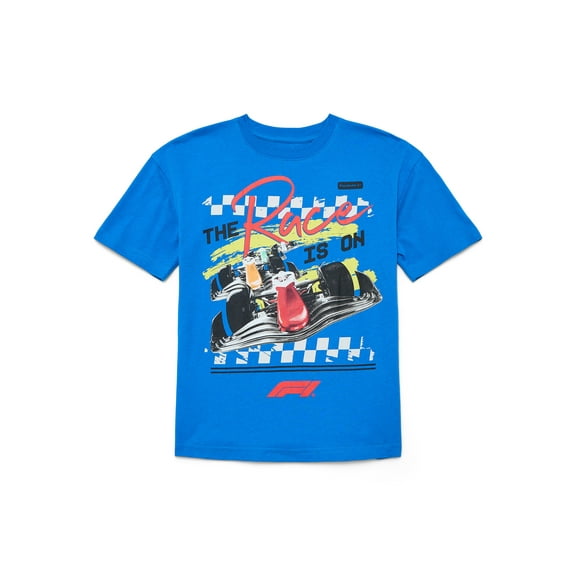 Formula 1 Racing Boys Graphic Tee with Short Sleeves, Sizes 4-18
