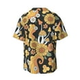 thumbnail image 2 of Sigee Mushrooms Honeycomb Print Men's Shirts Casual Button Down Short Sleeve Summer Beach Shirt Hawaiian Vacation Shirts Tee Shirt-3X-Large, 2 of 7