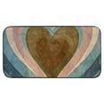 thumbnail image 2 of Chilfamy Heart Brown Blue Felt Square Door Mat Non-Slip Entrance Mat for Home Outside Entry 19.68*39.37 in, 2 of 6
