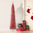 thumbnail image 5 of Home Heritage 7' 150 LED Pre-Lit Artificial Christmas Tinsel Tree, Pink, 5 of 10