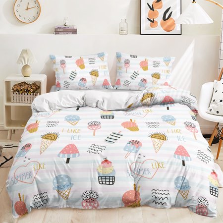 Hosima 3 Piece 3D Digital Printed Duvet Cover Full Size Bedroom Decorative Bedding Set,DEC46-King