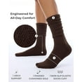 thumbnail image 3 of JIANFANG Slouch Socks for Women, 3 Pairs Soft Cotton Knee High Scrunch Tube Boot Socks, 3 of 7
