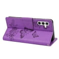 thumbnail image 5 of SaniMore for Samsung Galaxy A54 5G Case with Wrist Strap, Butterfly Embossed Magnetic Card Slot & Cash Bag Shockproof PU Leather Flip Folding Wallet Kickstand for Samsung A54 5G, Purple, 5 of 7