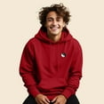 thumbnail image 3 of Dalix Yin Yang Embroidered Fleece Zip Hoodie Cold Fall Winter Mens in Red 2XL XX-Large, 3 of 5