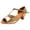 Gold, variant on Women's Satin Latin Dance Leopard Print Ballroom Salsa Kitten Heels Open Toe Strappy Comfortable Practice Performance Dancing Shoes Black Size 7.5